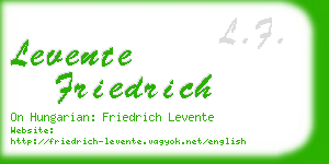 levente friedrich business card